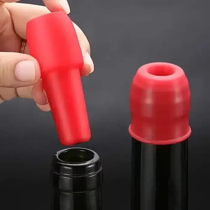 Bouchon de bouteille de vin rouge en silicone souple